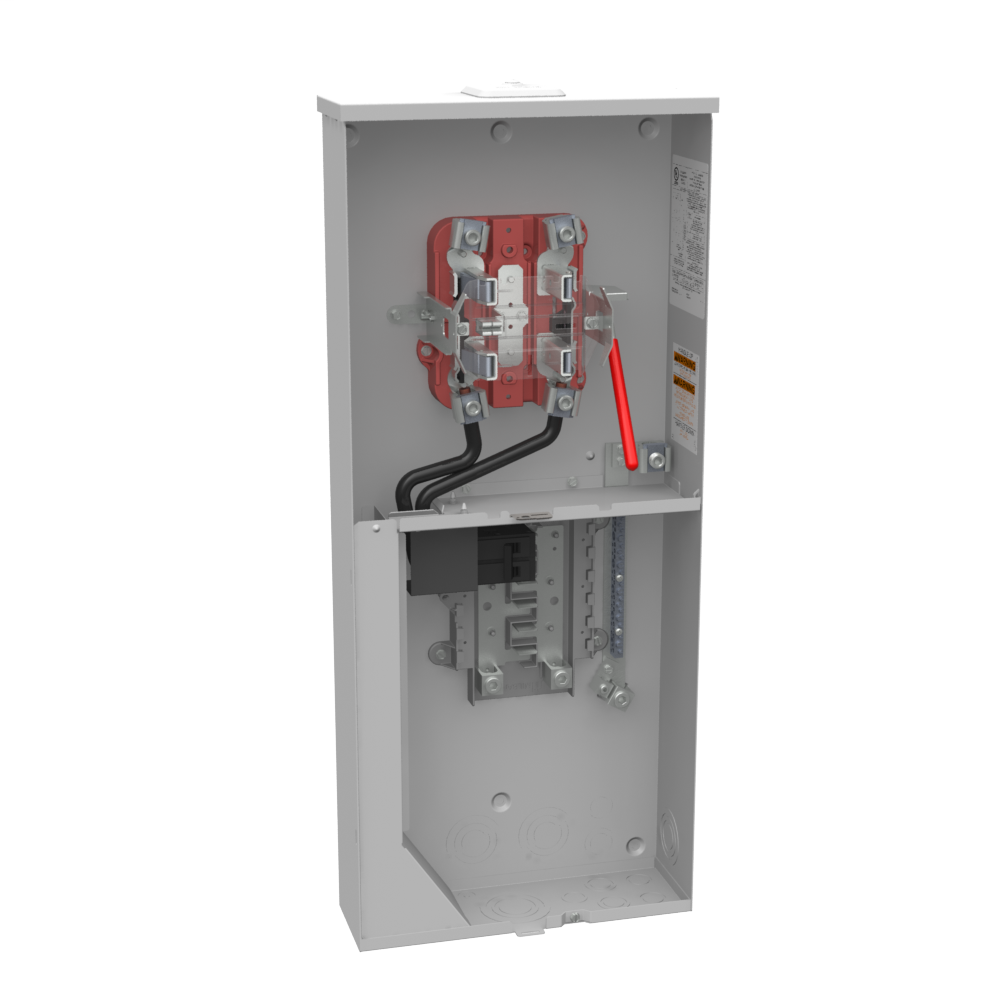 Milbank 58678 100 Amp 10Space Meter Socket with 100 Amp Main Breaker