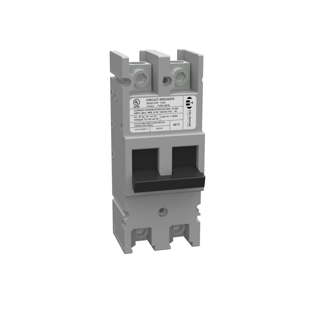 Product image for Milbank UQFB-175 175 Ampere 2 Pole 240 Volt Bolt-on 10k Ampere Interrupting Capacity