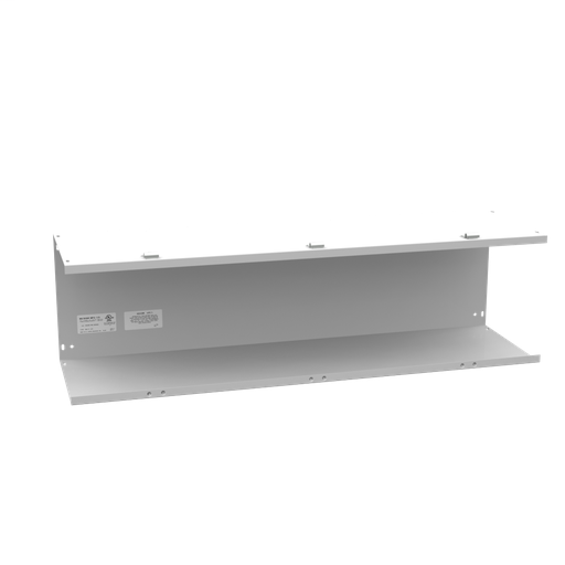 10x36x10 Hinge Cover Wireway Type 1 UL Listed Steel No Knockouts ANSI 61 Gray