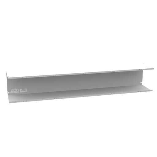 10x120x10 Screw Cover Wireway Type 1 UL Listed Steel No Knockouts ANSI 61 Gray