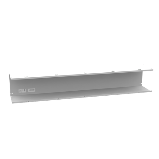 10x120x10 Hinge Cover Wireway Type 1 UL Listed Steel No Knockouts ANSI 61 Gray