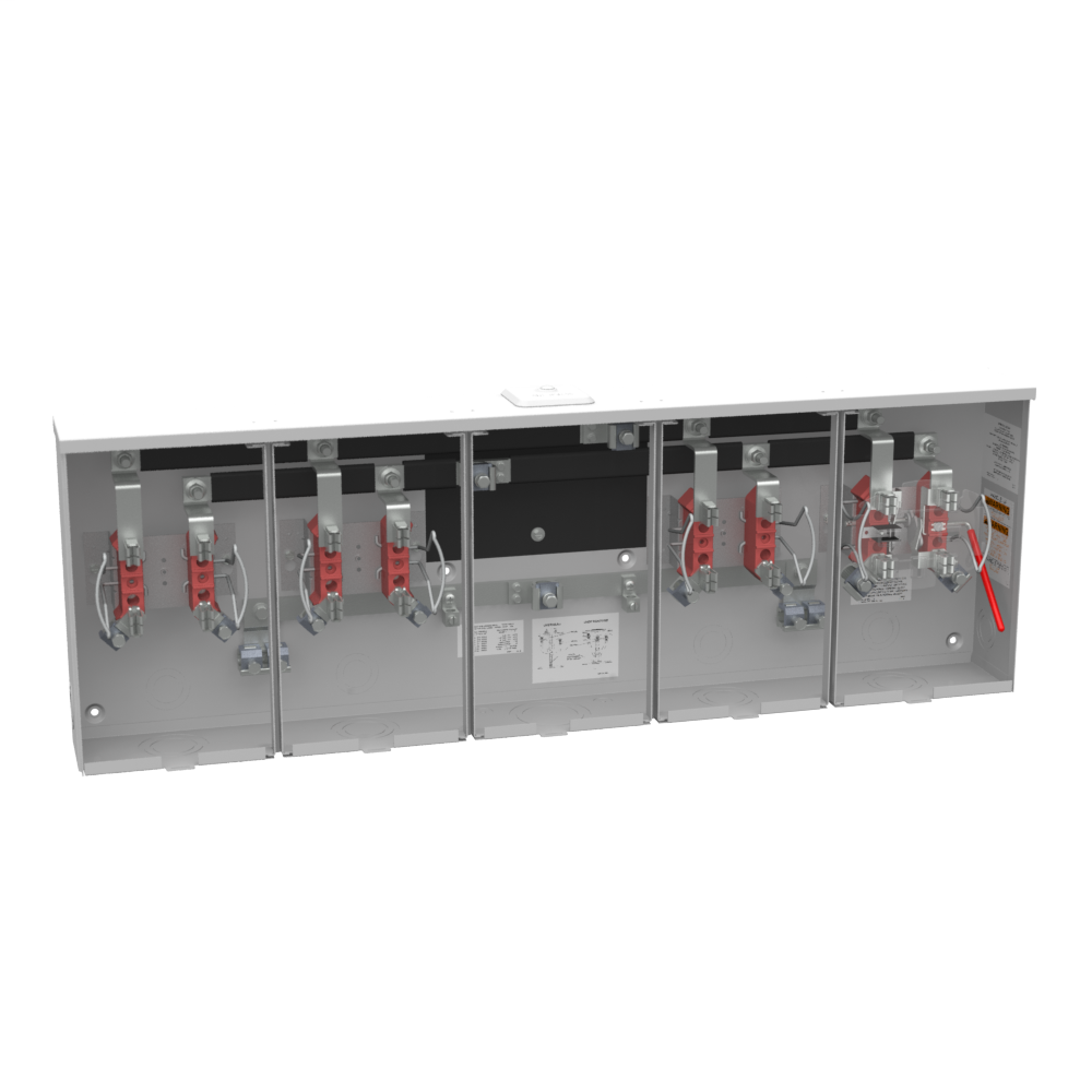 Milbank U3764-XL 4 Terminal Ringless Small Closing Plate