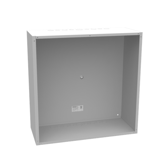 Product image for Milbank 242410-SC1 24X10x24 Screw Cover Type 1 UL Listed Steel Knockouts ANSI 61 Gray Cover With Teardrop Slots Mounting Holes In Back