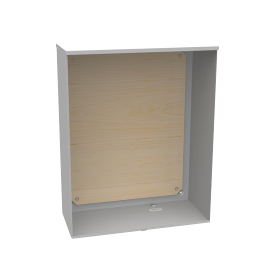 Product image for Milbank U9398-O 32in-40in-11in Painted Steel No Knockouts Lift Off Front Hasp Wood Back Panel Installed