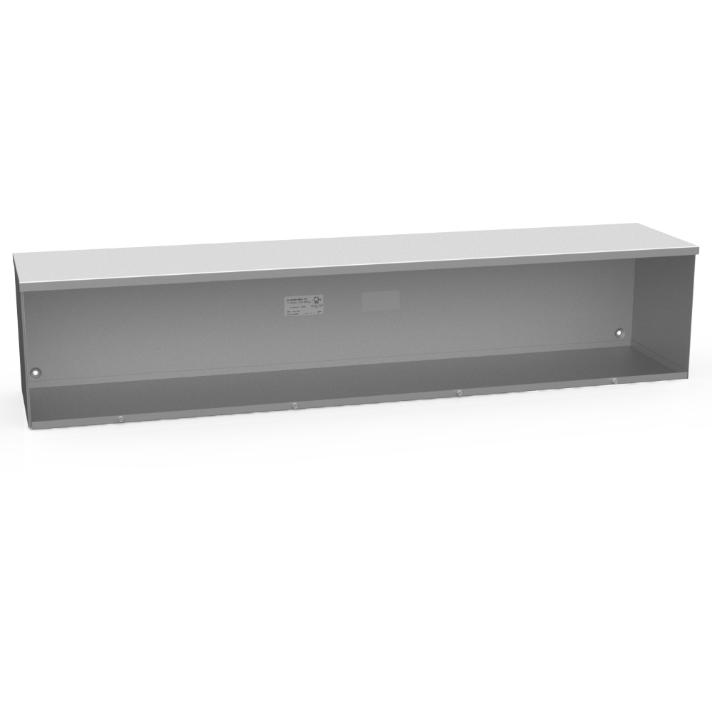 Product image for Milbank 101048-GSC3R-NK-NP 10x48x10 Screw Cover Wireway Type 3R UL Listed No Knockouts No Paint Quad D Knockout For Lock Emboss Mounting Holes In Back