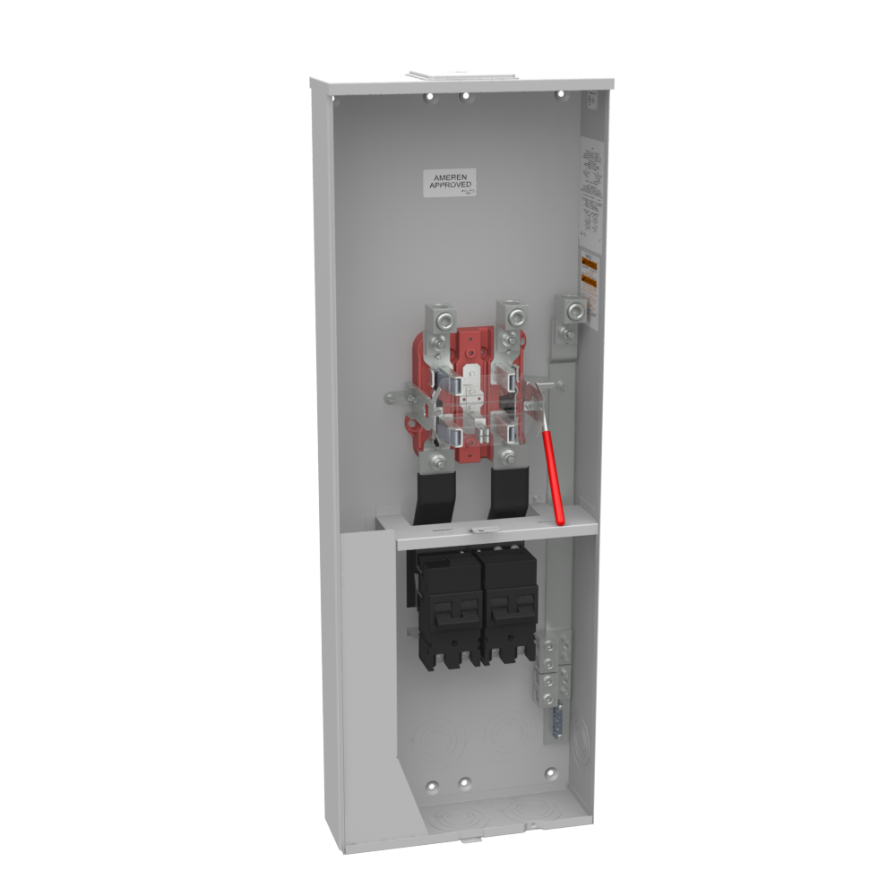 5 Terminal Ringless Large Closing Plate Lever Bypass 2-200 Ampere Main Breaker Single Connector 4-600kcmil Ameren