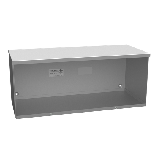 10x24X10 Screw Cover Wireway Type 3R UL Listed Steel No Knockouts No Paint Quad D Knockout For Lock Emboss Mounting Holes In Back