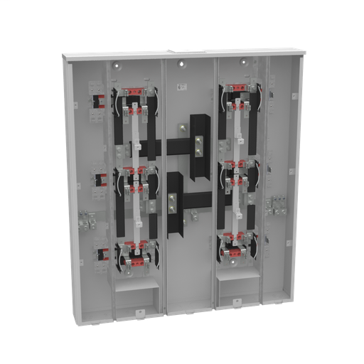 Product image for Milbank U2866-X 4 Terminal Ringless Large Closing Plate 6 Position 6-200 Ampere Main Breaker Provision