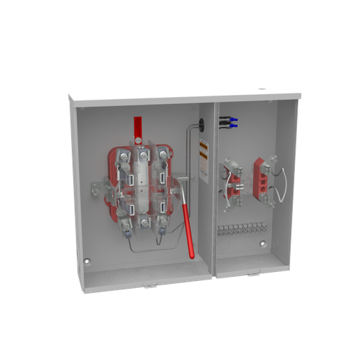 Product image for Milbank U6035-O 4 Terminal Plain Top Lever Bypass 1-200 Ampere 1-100 Ampere