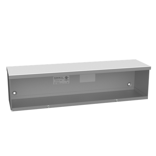 Product image for Milbank 6624-GSC3R-NK-NP 6x24X6 Screw Cover Wireway Type 3R UL Listed Steel No Knockouts No Paint Quad D Knockout For Lock Emboss Mounting Holes In Back
