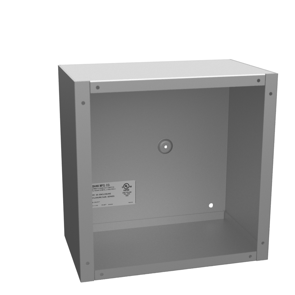 Product image for Milbank 10106-SC1-NK-NP 10x6x10 Screw Cover Type 1 UL Listed Steel No Knockouts No Paint Cover With Teardrop Slots Mounting Holes In Back