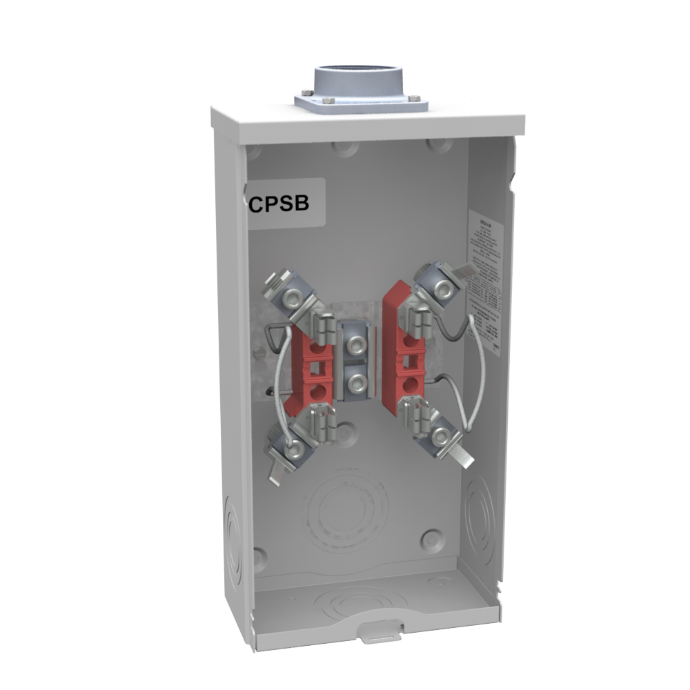 Milbank U7021-DL-KK-CPSB 600 VAC 200 Amp 4-Terminal 1-Phase 1-Position Ringless Overhead Meter Main Socket Product image for Milbank U7021-DL-KK-CPSB 600 VAC 200 Amp 4-Terminal 1-Phase 1-Position Ringless Overhead Meter Main Socket