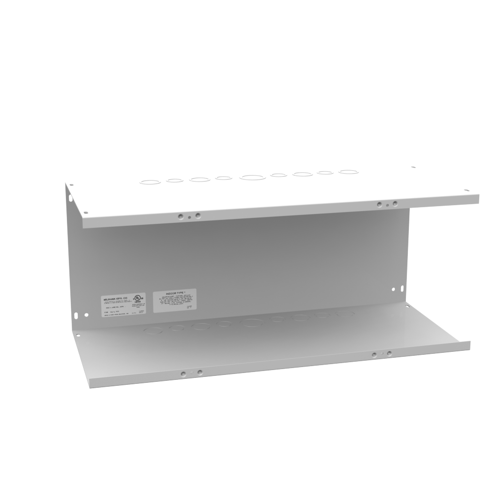 Product image for Milbank 101024-GSC1 10x24X10 Screw Cover Wireway Type 1 UL Listed Steel Knockouts ANSI 61 Gray