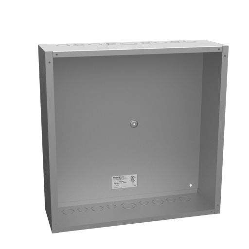 Product image for Milbank 18186-SC1-NP 18x6x18 Screw Cover Type 1 UL Listed Steel Knockouts No Paint Cover With Teardrop Slots Mounting Holes In Back