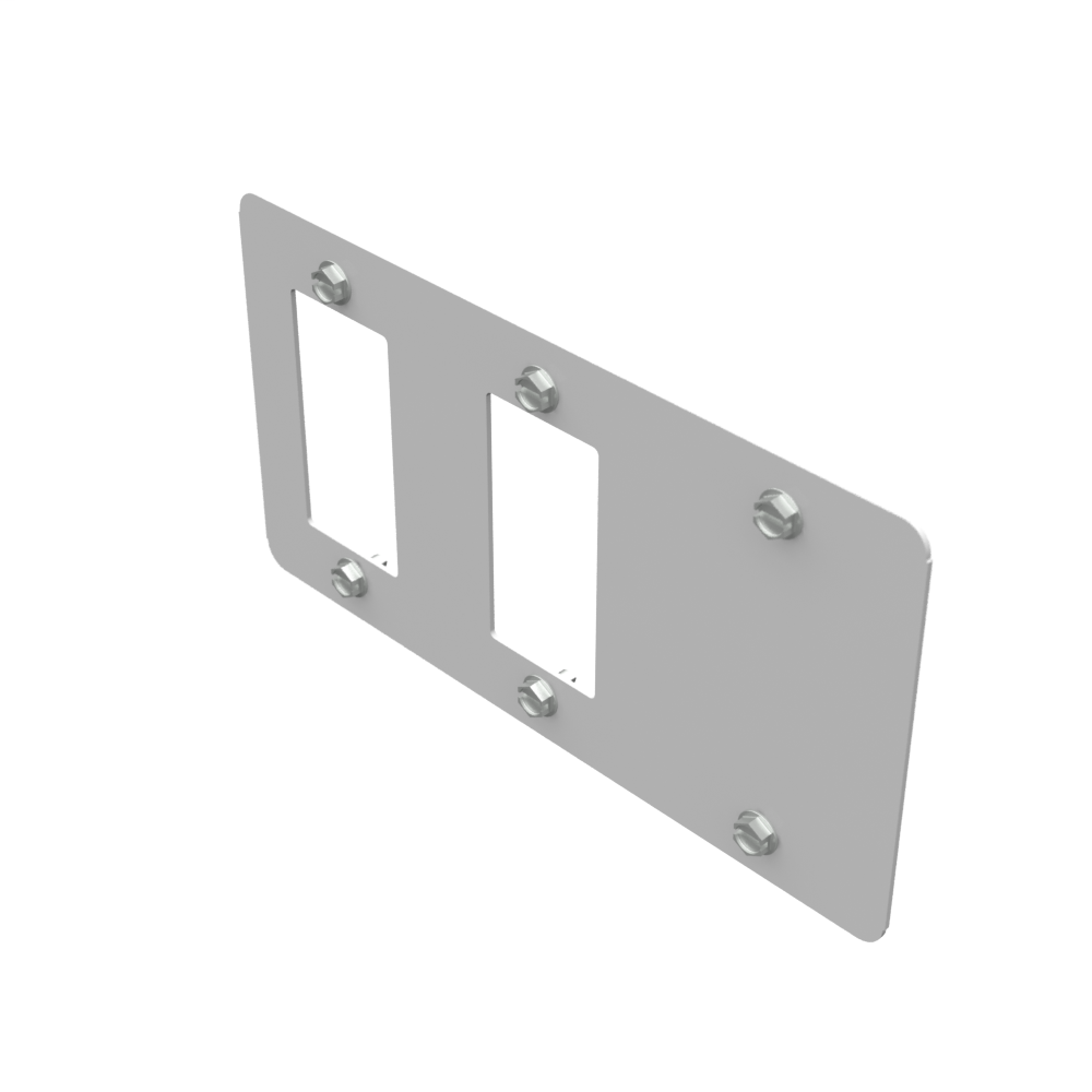 Product image for Milbank K5920-11GR Receptacle Face Plate Millennium 520 520 Blank