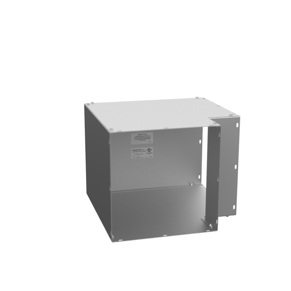 Product image for Milbank 1212L90S-NP 16x11.875x16 Wireway Elbow 90 Side Wall Access No Paint Steel