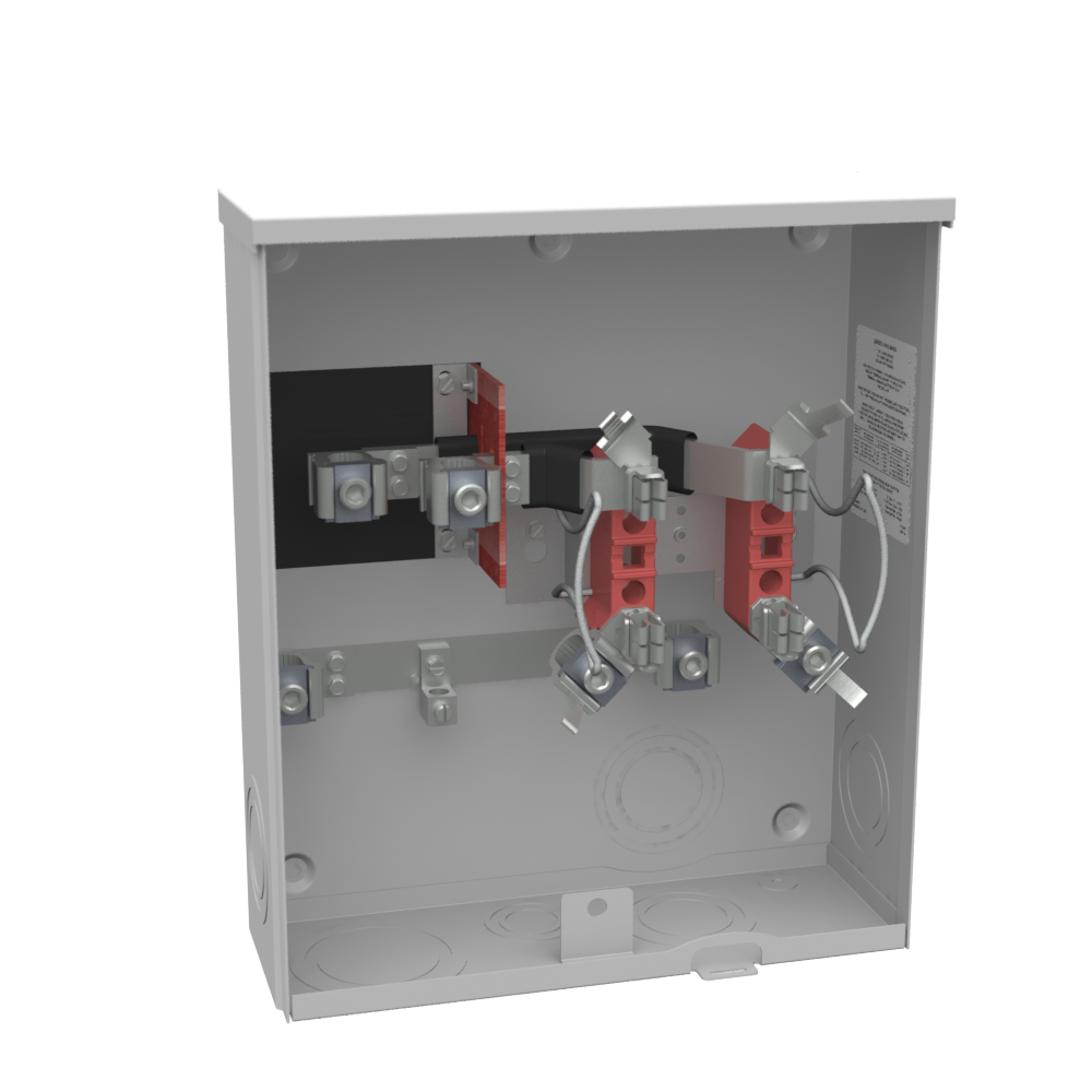 Product image for Milbank U1980-O-KK-BLG 4 Terminal Ringless Plain Top Horn Bypass 7-8 In Barrel Lock Ground With Bracket Provision Side Bussed