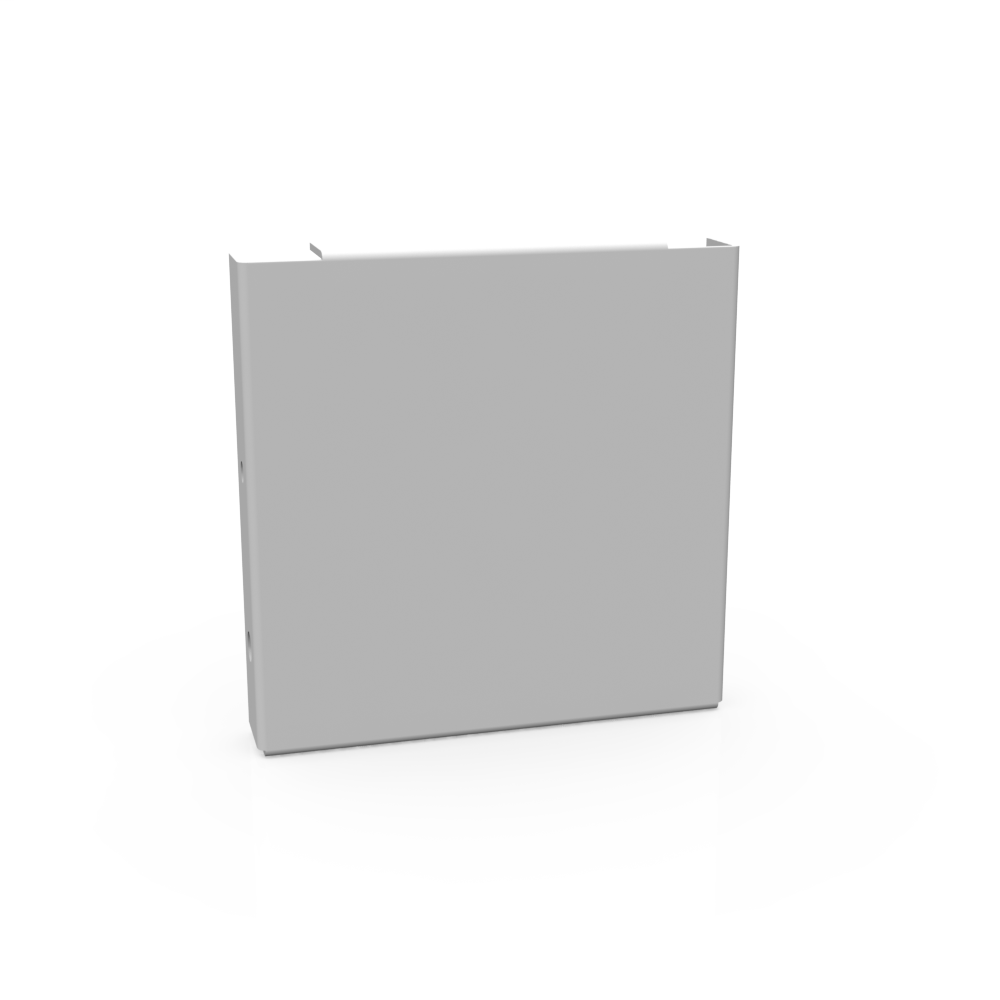 Product image for Milbank 44GE-NK Wireway End Type 1 4X4 Screw Cover ANSI 61 Gray Steel No Knockouts