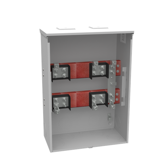 Product image for Milbank U2228-XT 6 Terminal Ringless 2 Large Closing Plate Test Switch Provision 24in-34in-12in Painted Steel Single Front Lift Off Screw Cover Hasp
