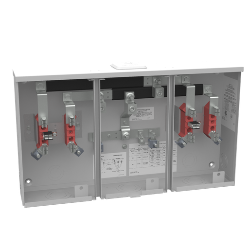 Product image for Milbank U3522-XL-5T-K1-BLG 5 Terminal Ring Type Small Closing Plate 2 Position Single Connector 6-350kcmil 7-8 In Barrel Lock Ground With Bracket Provision