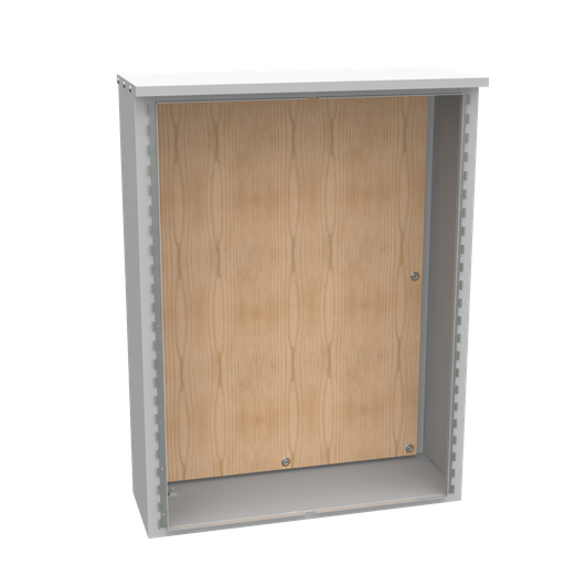 Product image for Milbank 364812-CT3R-SP2 48x12x36 Hinge Cover Type 3R UL Listed Steel No Knockouts ANSI 61 Gray Double Doors Wood Back Board Installed Front Flap In Doors Continuous Hinge Handle On Left Padlocking 3 P