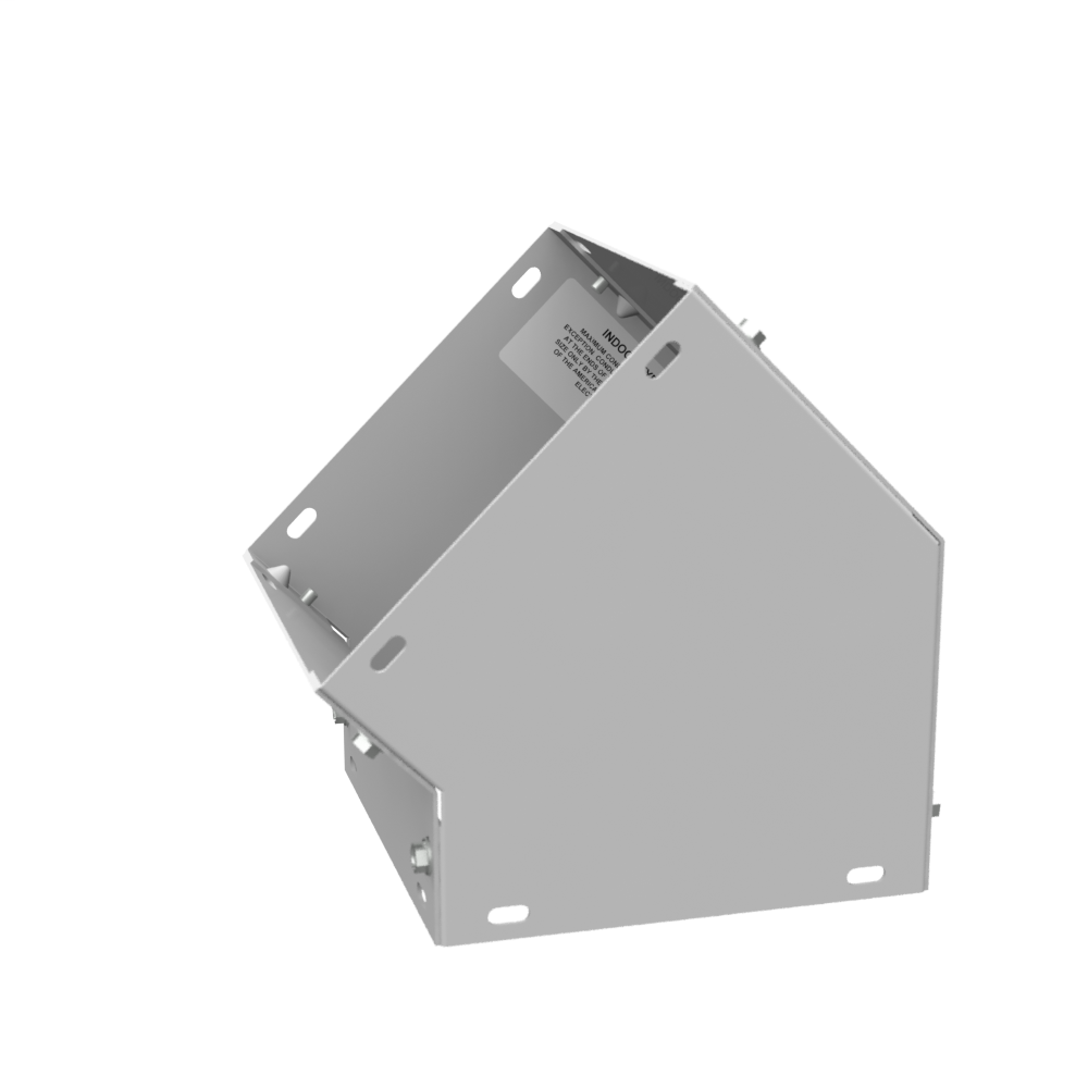 Product image for Milbank 66L45C 7.656x6x7.656 Wireway Elbow 45 Corner ANSI 61 Gray Steel