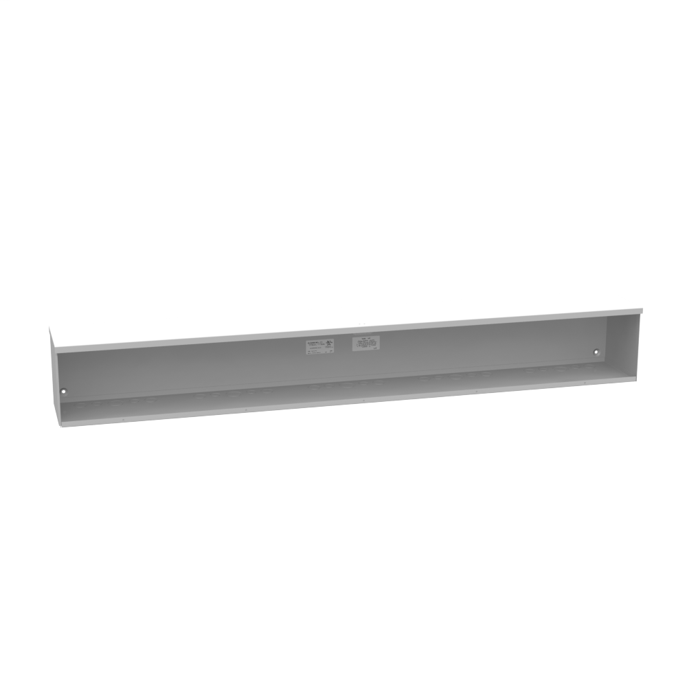 Product image for Milbank 121272-GSC3R 12x72x12 Screw Cover Wireway Type 3R UL Listed Steel Knockouts ANSI 61 Gray Quad D Knockout For Lock