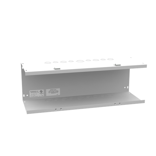 Product image for Milbank 8824-GHC1 8x24X8 Hinge Cover Wireway Type 1 UL Listed Steel Knockouts ANSI 61 Gray