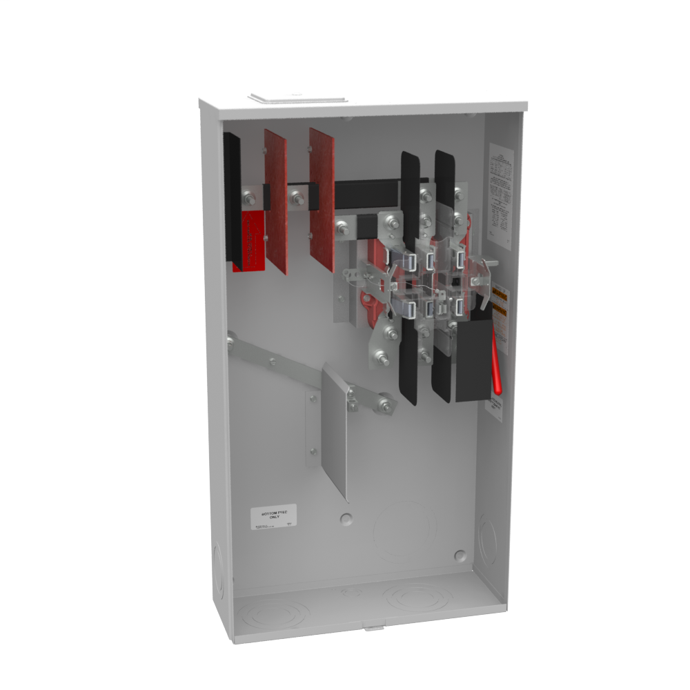 Product image for Milbank U2120-X 7 Terminal Ringless Large Closing Plate Lever Bypass Side Bussed