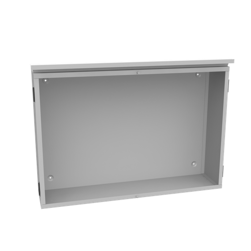 Product image for Milbank 304410-CTC3R 44X10x30 Hinge Cover Type 3R UL Listed Steel No Knockouts ANSI 61 Gray Padlocking Hasp Stainless Steel Wing Nuts Special Drip Shield