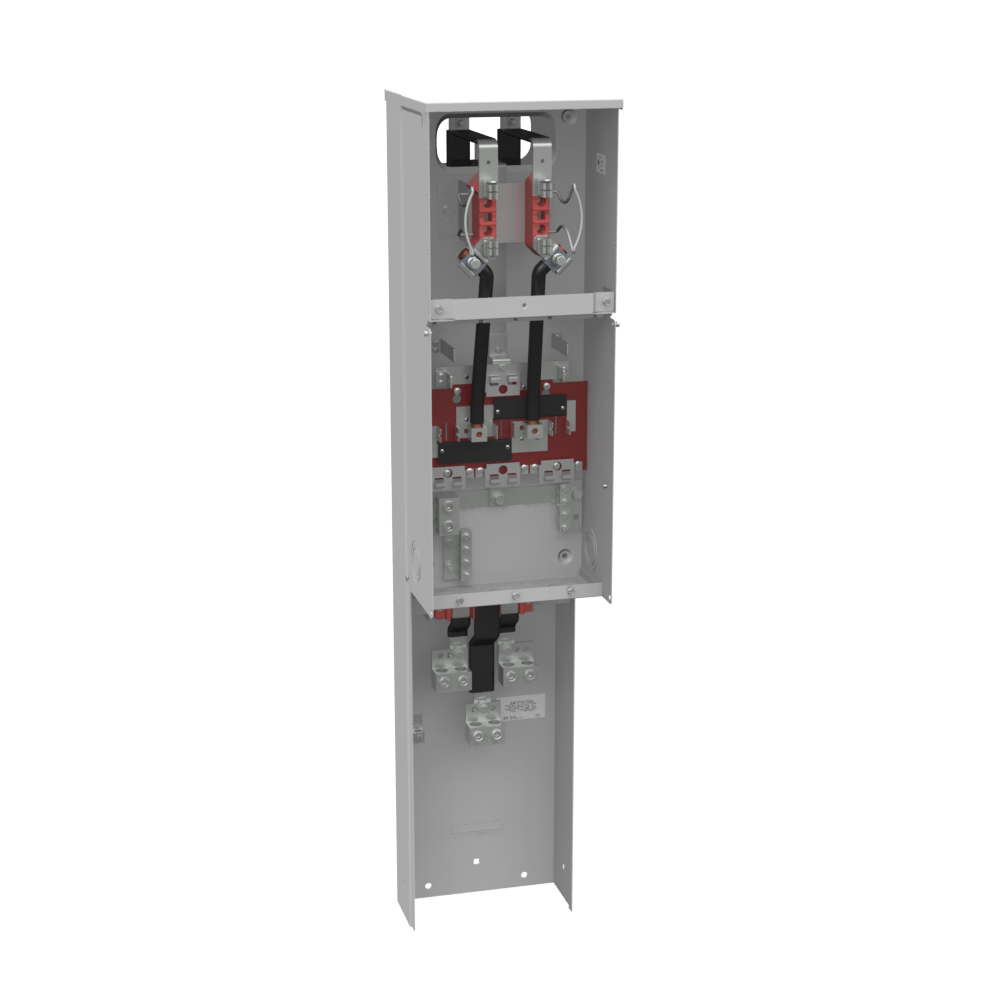 Product image for Milbank U3727-O 4 Terminal Ringless Plain Top 2-main Breaker Provision Double Pedestal Direct Bury