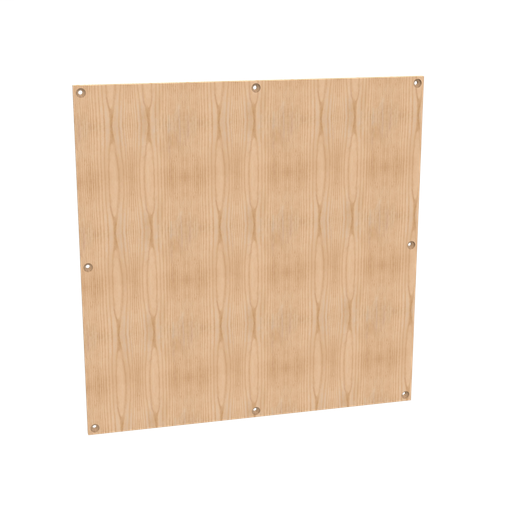 Product image for Milbank A-48P48W Back Panel Non UL Listed 48x48 Hinge And Screw Cover No Paint Wood Hole Pattern