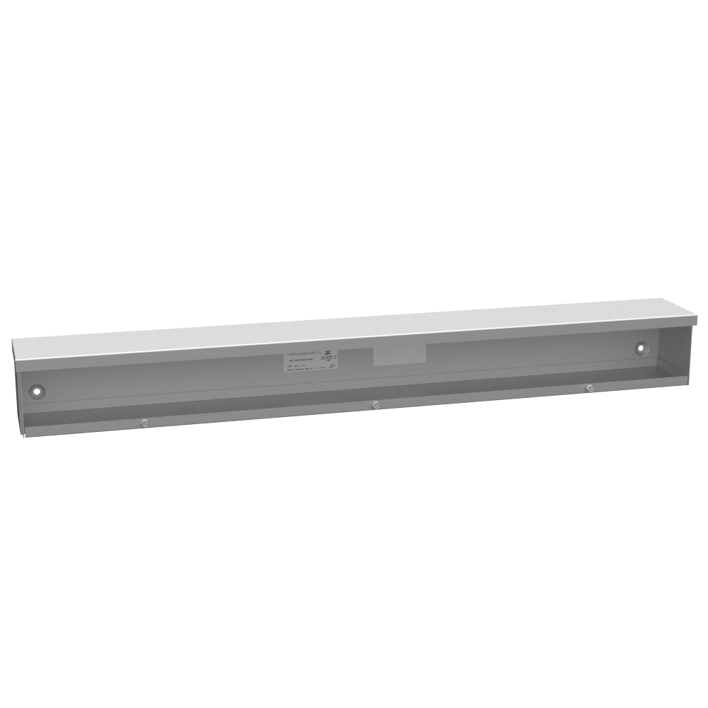 Product image for Milbank 4436-GSC3R-NK-NP 4X36x4 Screw Cover Wireway Type 3R UL Listed Steel No Knockouts No Paint Quad D Knockout For Lock Emboss Mounting Holes In Back