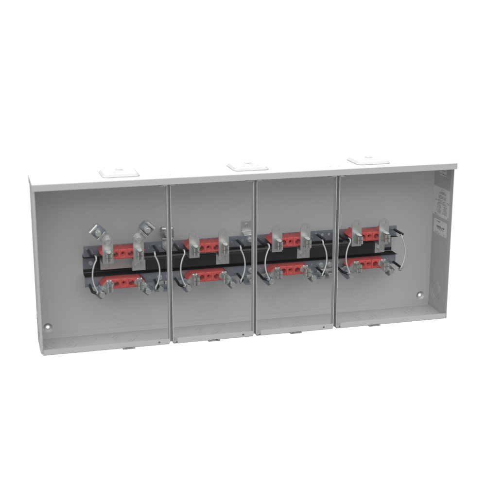 Product image for Milbank U3494-XL-HSP 4 Terminal Ringless Small Closing Plate 4 Position Stainless Steel Hasp