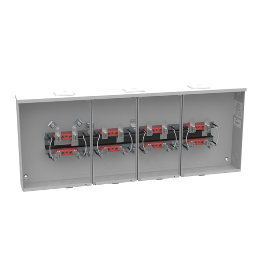 Product image for Milbank U3494-XL-HSP 4 Terminal Ringless Small Closing Plate 4 Position Stainless Steel Hasp