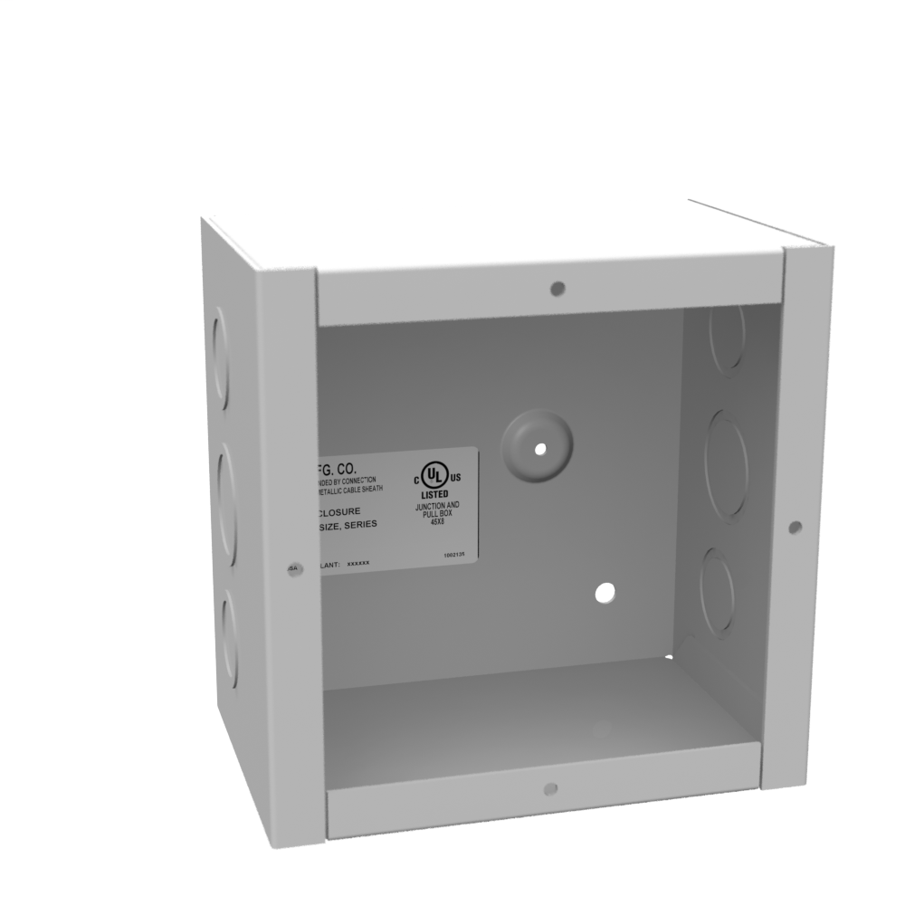 Milbank 10801 664-SC1 6 x 6 x 4 Inch NEMA 1 Gray Polyester Powder Coated G90 Steel Screw Cover Junction Box Milbank 10801 664-SC1 6 x 6 x 4 Inch NEMA 1 Gray Polyester Powder Coated G90 Steel Screw Cover Junction Box