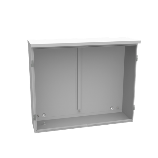 Product image for Milbank 363010-CT3R 30x10x36 Hinge Cover Type 3R Steel No Knockouts ANSI 61 Gray Double Doors Padlocking 3 Point Handle Back Panel Weld Studs Draw Shield No Center Position