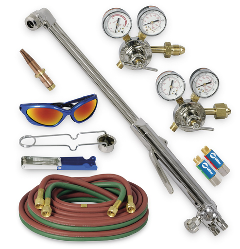 Heavy Duty Hand Cutting Torch Outfit with Acetylene Tips, CGA 510