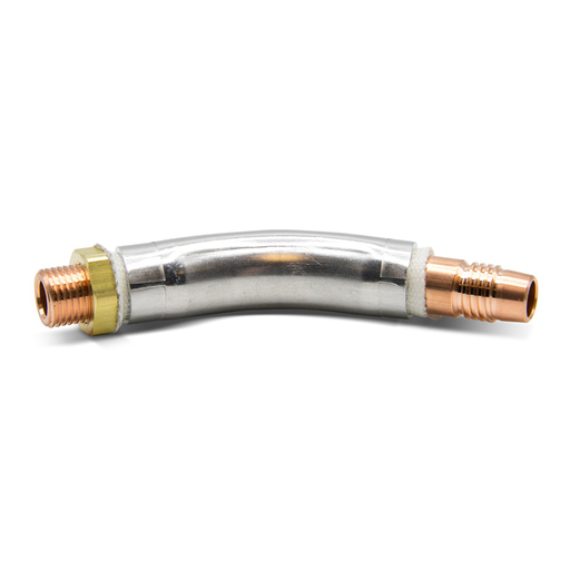 Aluminum replacement neck for MDXâ„¢-250 MIG guns. 50 degree angle.