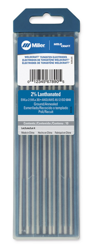 Weldcraftâ„¢ 2% Lanthanated Tungsten 3/32" x 7" (2.4 mm. X 175 mm.)