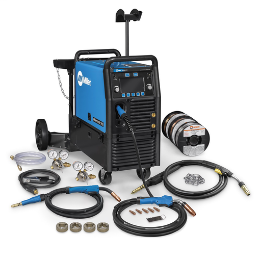 Millermatic® 255 MIG/Pulse MIG Welder w/ Dual Cylinder EZ-Latch™ Running Gear- 208/240V