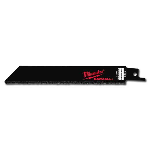 Milwaukee Tool 48-00-1420 6 x 3/4 x 0.032 Inch Tungsten Carbide Coarse Grit Straight Back Reciprocating Saw Blade Milwaukee Tool 48-00-1420 6 x 3/4 x 0.032 Inch Tungsten Carbide Coarse Grit Straight Back Reciprocating Saw Blade