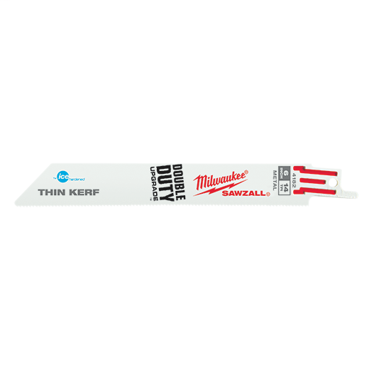Milwaukee Tool 48-00-4186 6 Inch 24 TPI Cryogenic Hardened Straight Back Reciprocating Saw Blade Milwaukee Tool 48-00-4186 6 Inch 24 TPI Cryogenic Hardened Straight Back Reciprocating Saw Blade