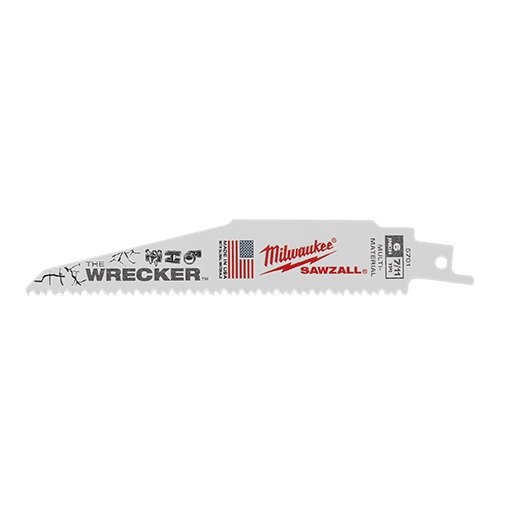 Milwaukee Tool 48-00-5701 6 Inch 8 TPI Wrecker Super Sawzall Blade Milwaukee Tool 48-00-5701 6 Inch 8 TPI Wrecker Super Sawzall Blade