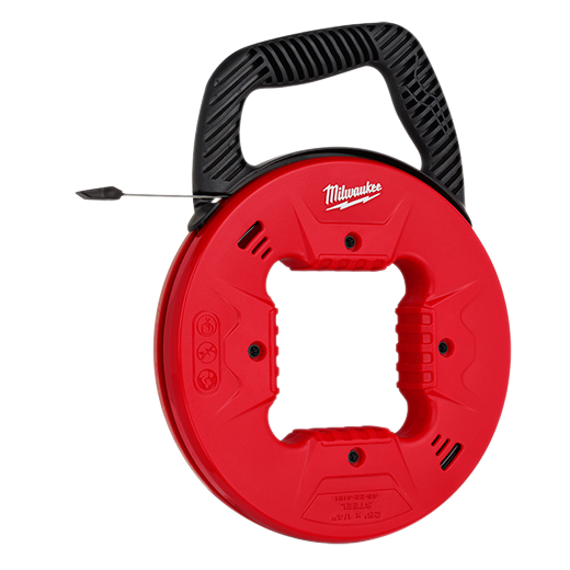 Milwaukee 48224181 25ft 1/4" Steel Fish Tape with Low Profile Tip