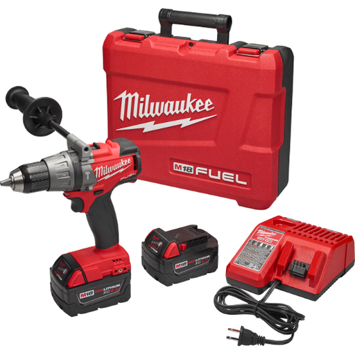 Product image for Milwaukee 2704-22 M18™ FUEL™ 1/2" Hammer Drill/Driver Kit W/2 5.0 XC Batteries