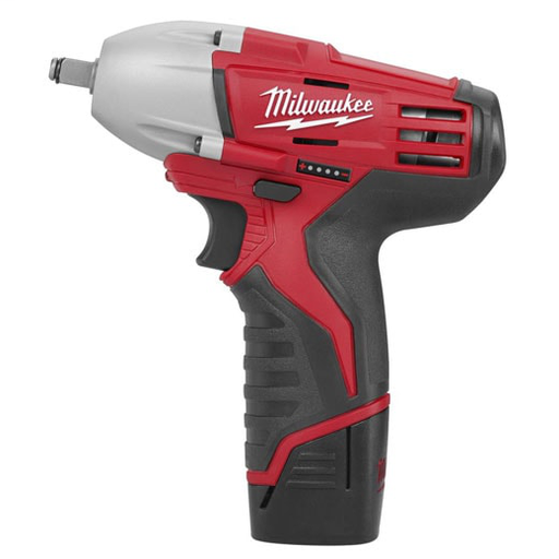 Product image for Milwaukee 2451-22 M12 3/8 Square Drive Impact Kit with 2 Battery