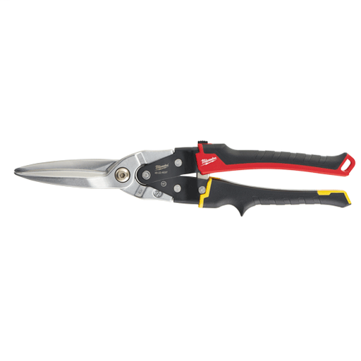 Product image for Milwaukee 48-22-4037 12 Inch Chrome Plated Forged Alloy Steel Long Straight Cutting Snip