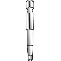 Product image for Cully 38203-5 #2 x 3" Square Drive Hex Power Bits, 1/4" Hex Shank (5/Clamshell)