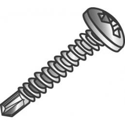Product image for Cully 83020 10-16 x 1-1/4" Tek Screws, Pan Head, Phillips, Zinc